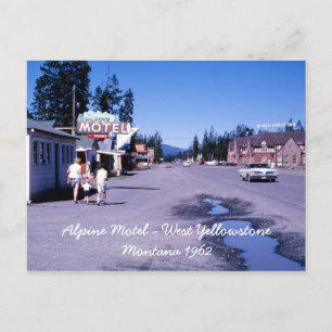Alpine Motel West Yellowstone Postcard