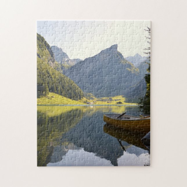 Alpine Mountain Lake in Switzerland Jigsaw Puzzle (Vertical)