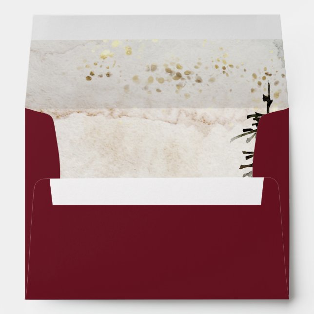 Alpine Mountain Woodland Stag | Envelope (Back (Bottom))