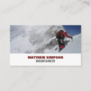 Alpine Mountaineer, Hiking and Climbing Business Card