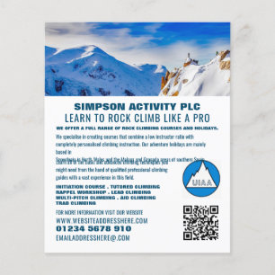 Alpine Mountaineering, Hiking and Climbing Advert  Flyer
