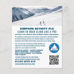 Alpine Mountaineers, Hiking and Climbing Advert Flyer