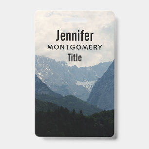 Alpine Mountains Country Nature Photo  Badge
