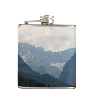 Alpine Mountains Country Nature Photo Hip Flask