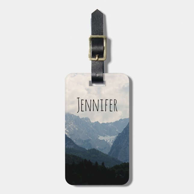 Alpine Mountains Country Nature Photo  Luggage Tag (Front Vertical)