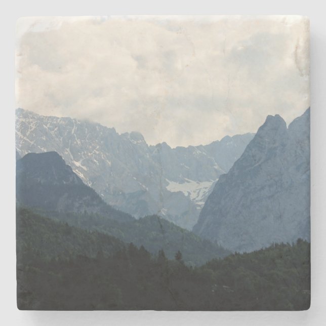 Alpine Mountains Country Nature Photo Stone Coaster (Front)