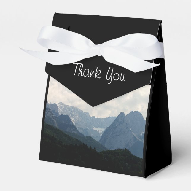 Alpine Mountains Country Nature Photo Wedding Favor Box (Front Side)
