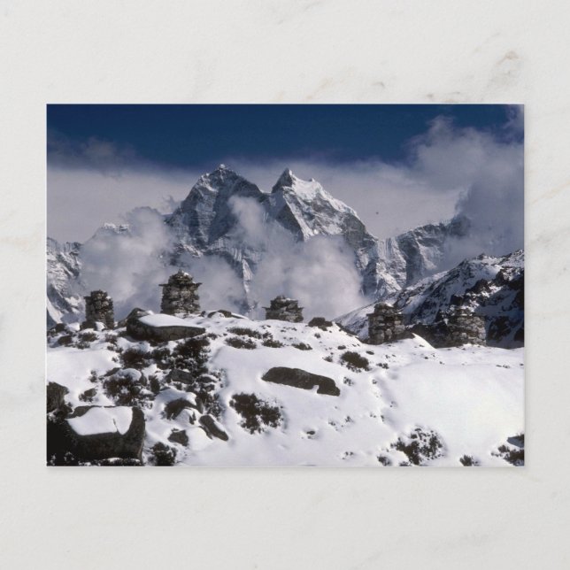 Alpine mountains, Nepal Winter Postcard (Front)