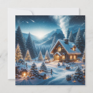 Alpine New Year's Eve Holiday Card