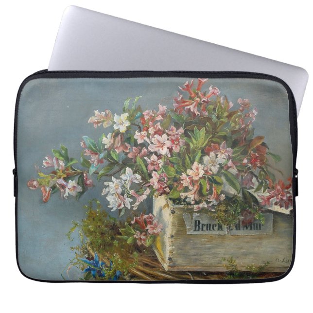 Alpine Roses in a Window Box – Andreas Lach Laptop Sleeve (Front)