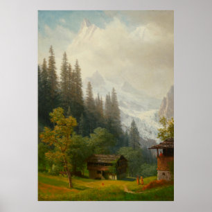 Alpine Scene by Albert Bierstadt Poster