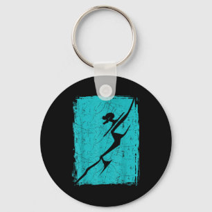 Alpine ski distressed slope downhill skiing skier keychain