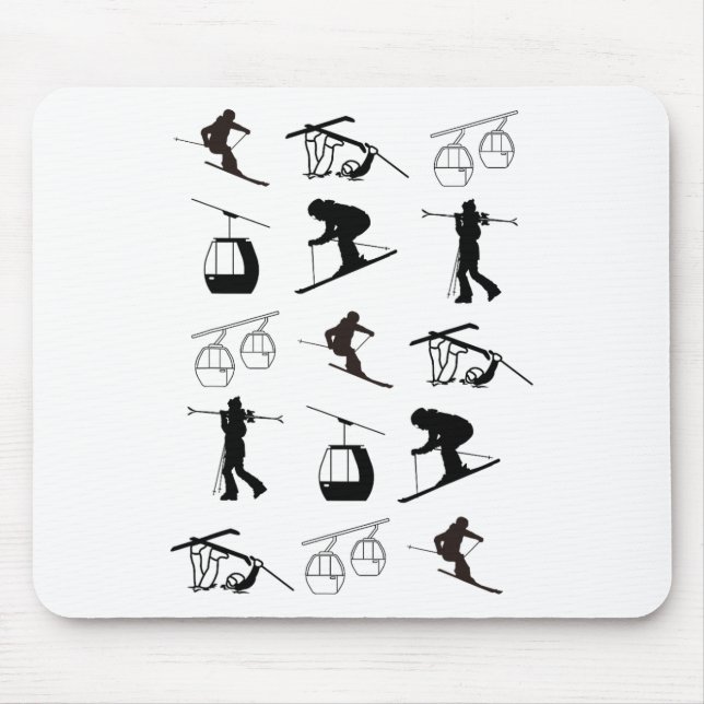 Alpine Ski  Mouse Pad (Front)