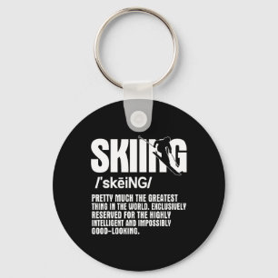 Alpine Ski Slope Downhill Skiing Skier Sports Grea Keychain