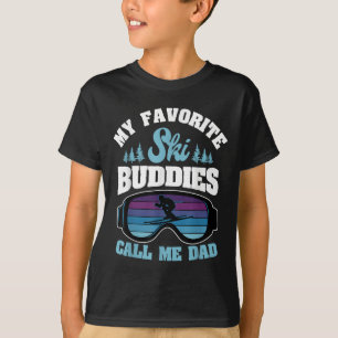 Alpine Ski Slope Skiing Dad Skier Snowboarder Fath T-Shirt