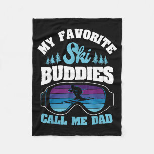 Alpine ski slope skiing dad skier snowboarderAlpin Fleece Blanket