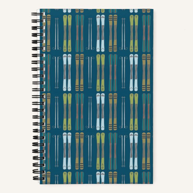 Alpine Ski Spiral Notbeook Notebook (Front)