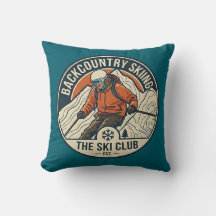Alpine Ski Trail Blazer Pillow