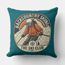 Alpine Ski Trail Blazer Pillow