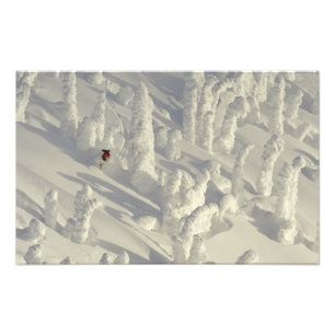 Alpine Skier in thick snowghosts at Big Photo Print