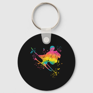 Alpine Skier Winter Sports Nordic Skiing _12 Keychain