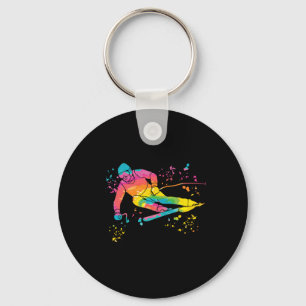 Alpine Skier Winter Sports Nordic Skiing _14  Keychain
