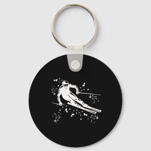 Alpine Skier Winter Sports Nordic Skiing _1  Keychain