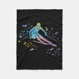Alpine Skier Winter Sports Nordic Skiing _7 Fleece Blanket