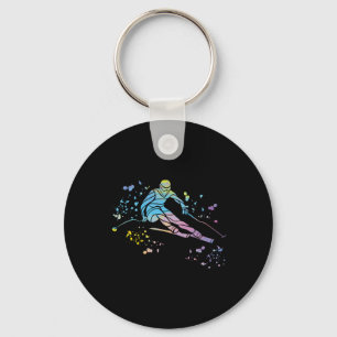 Alpine Skier Winter Sports Nordic Skiing _8 Keychain