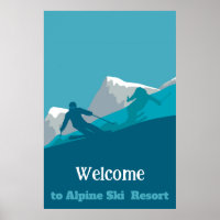  Alpine Skiing Downhill Personalized Add Your Text