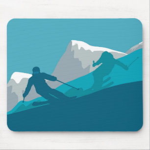 Alpine Skiing Mouse Pad