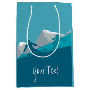 Alpine Skiing  Personalized Medium Gift Bag