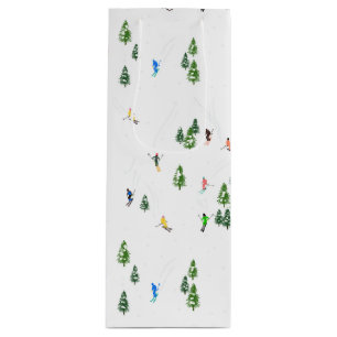 Alpine Skiing Ski Holiday Skiers Wine Gift Bag