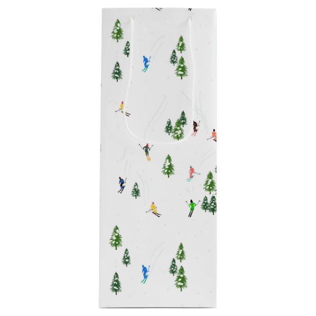  Alpine Skiing | Ski Holiday Skiers Wine Gift Bag (Front)