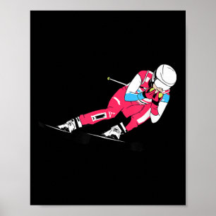 Alpine Skiing Ski Racing Skier Ski Downhill  Poster