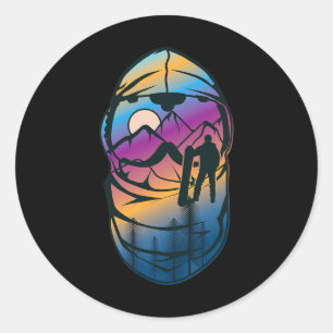 Alpine Snowboarding Snowboarder Snowboard Lover Classic Round Sticker