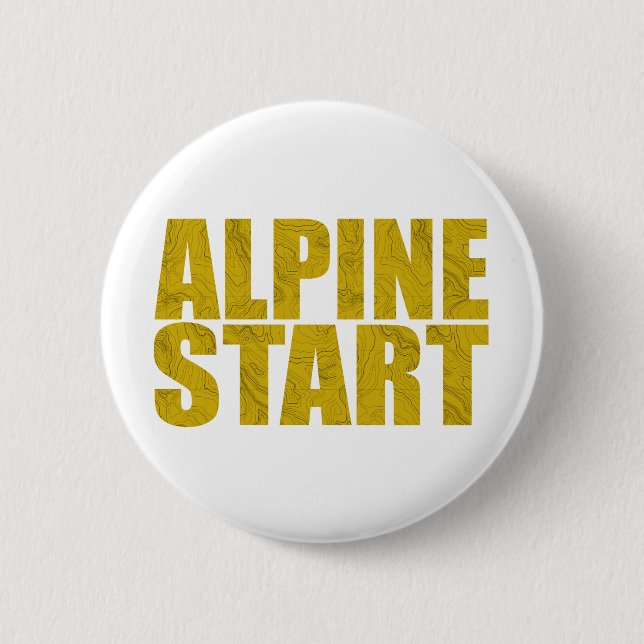 Alpine Start (Topo) 2 Inch Round Button (Front)