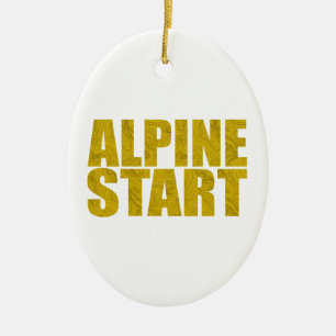 Alpine Start (Topo) Ceramic Ornament