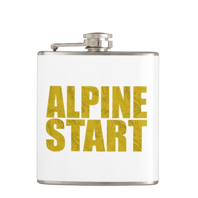 Alpine Start (Topo) Hip Flask (Front)