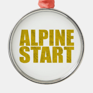 Alpine Start (Topo) Metal Ornament