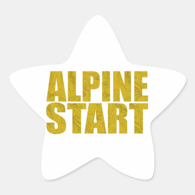 Alpine Start (Topo) Star Sticker (Front)