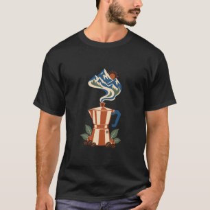 Alpine Sunrise Moka Pot Graphic T-Shirt