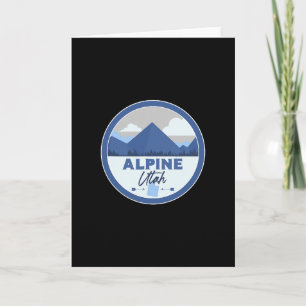 Alpine Utah Ut Mountains Dge Hiking Souvenir Card