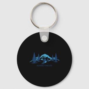 Alpine Valley Michigan Ski Resort Skiing Skier Keychain