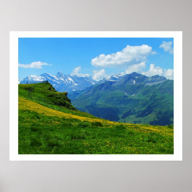 Alpine view in Switzerland Poster (Front)