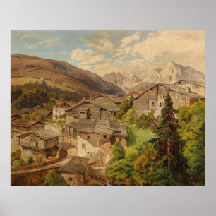 Alpine Village by Konrad Petrides Poster