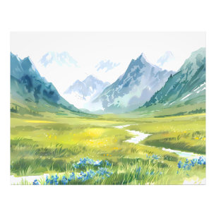 Alpine Whisper – Meadow Beneath the Peaks Photo Print