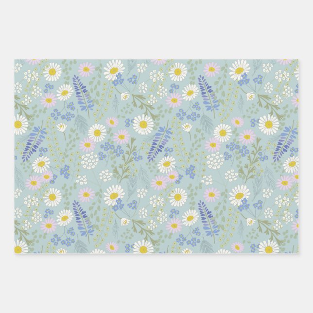 Alpine Wildflowers Coordinating Gift Wrap (Front)