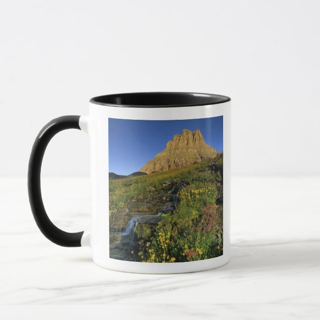Alpine wildflowers & Mt Clements at Logan Pass Mug (Left)