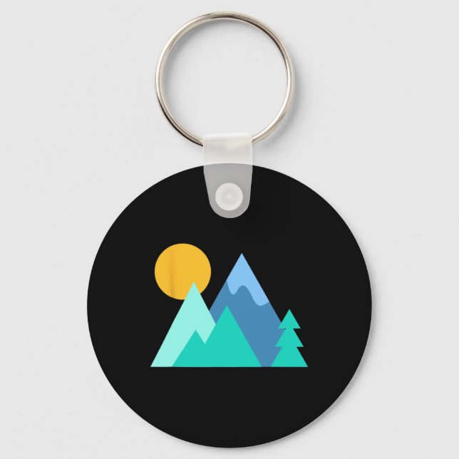 Alpinism Alpine Forget Me Not Skiing Mountain Flow Keychain (Front)